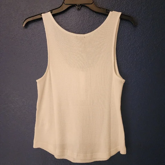 MONROW Baby Thermal Loose Henley Tank In White Size Medium - Picture 4 of 9
